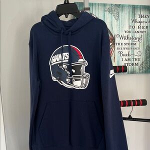 Nike Navy Giants Helmet Crewneck Hoodie
